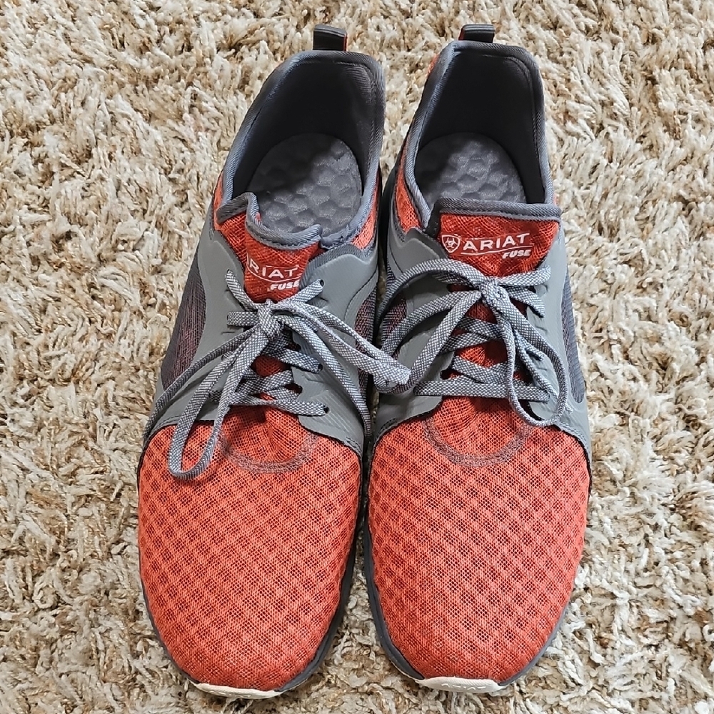 Ariat Red and Gray Athletic Shoes with Sleek Design